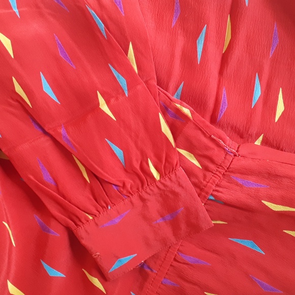 Vintage DVF Tie-Neck Silk Dress - Picture 10 of 12